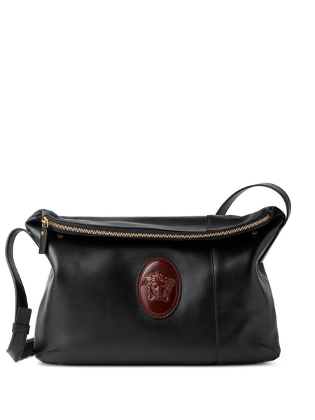  Versace Lou Nappa Shoulder Bag - Black 