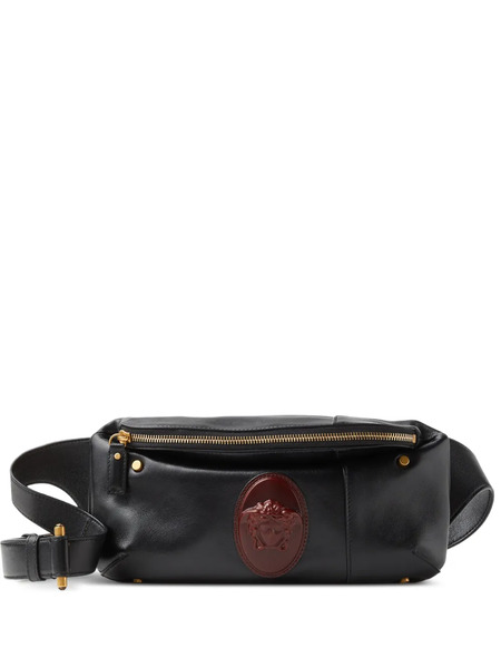  Versace Lou Small Nappa Belt Bag - Black 