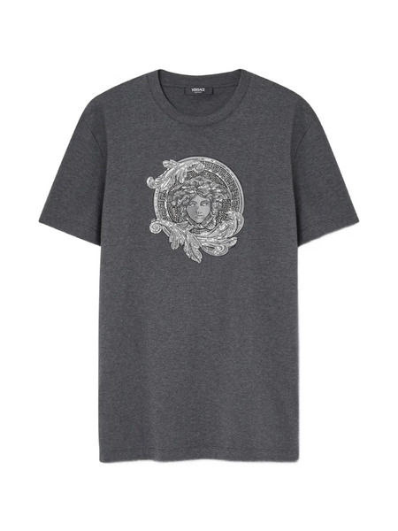  Versace Medallion-graphic T-shirt - Grey 