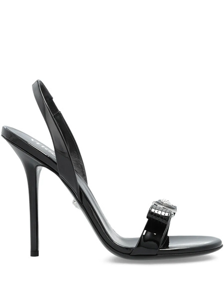  Versace Medusa-bow Slingback Sandals - Black 