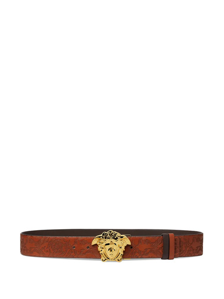  Versace Medusa-buckle Leather Belt - Brown 