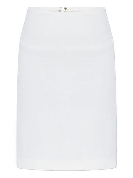  Versace Medusa-buckle Mini Skirt - White 
