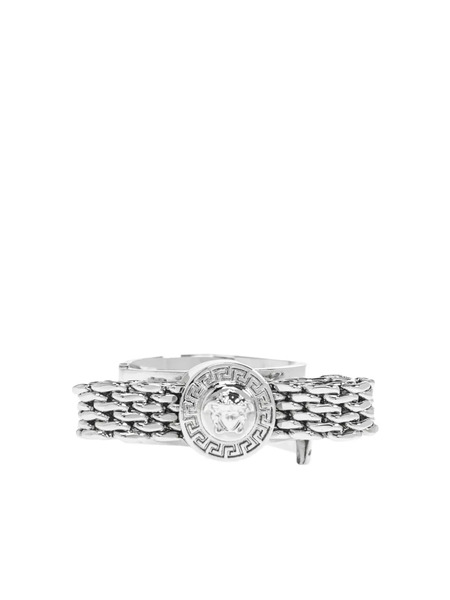  Versace Medusa Chain Ring - Silver 