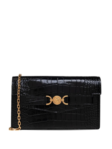  Versace Medusa '95 Croc-effect Mini Clutch Bag - Black 