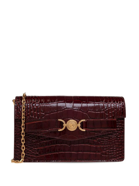  Versace Medusa '95 Croc-effect Mini Clutch Bag - Red 