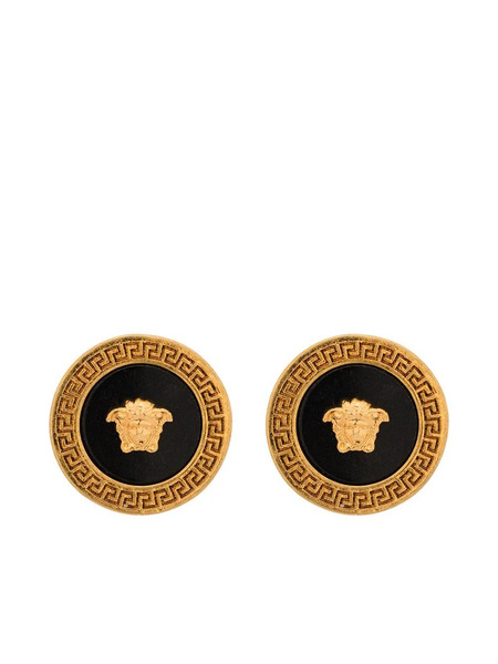  Versace Medusa Enamel Stud Earrings - Gold 