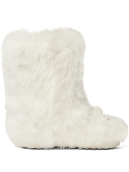  Versace Medusa Fur Boots - White 