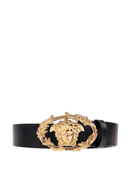  Versace Medusa-head Leather Belt - Black 