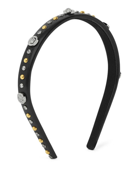  Versace Medusa Head Studded Headband - Black 