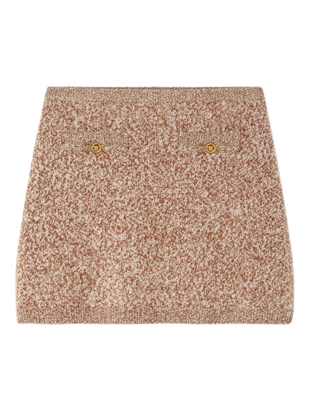  Versace Medusa '95 Knitted Miniskirt - Neutrals 