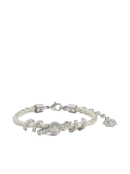  Versace Medusa Leather Bracelet - Silver 