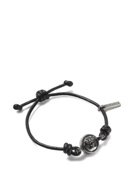  Versace Medusa Leather Bracelet - Silver 