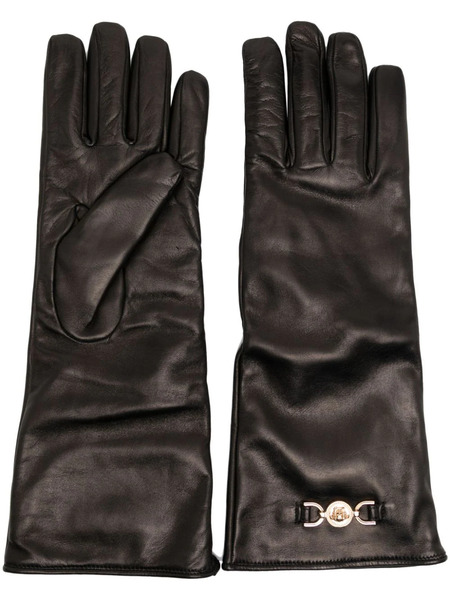  Versace Medusa '95 Leather Gloves - Metallic 