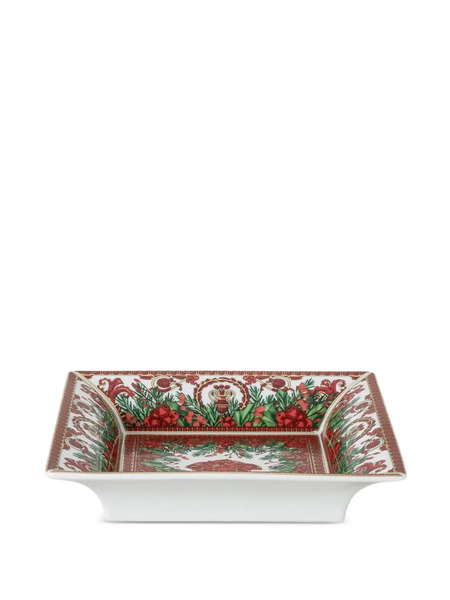  Versace Medusa-print Square Tray - White 