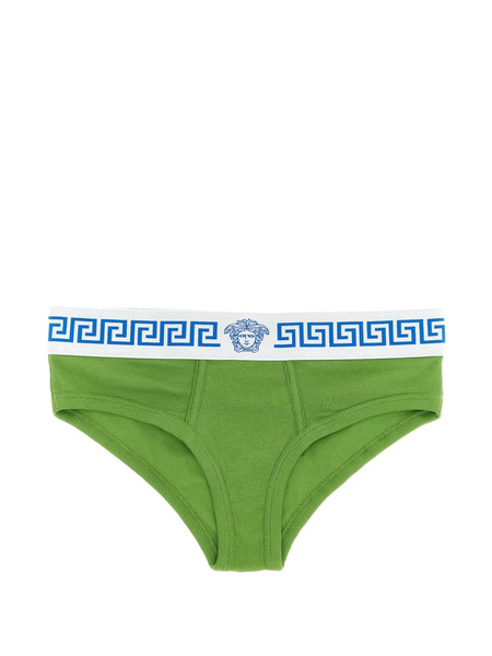  Versace Medusa Ribbed Briefs - Green 