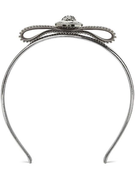  Versace Metal Mesh Gianni Ribbon Headband - Silver 