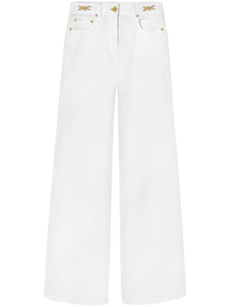  Versace Mid-rise Flared Jeans - White 