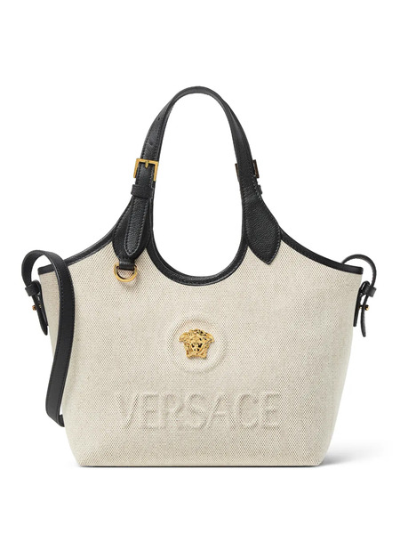  Versace Mini Medusa-appliqué Tote Bag - Neutrals 