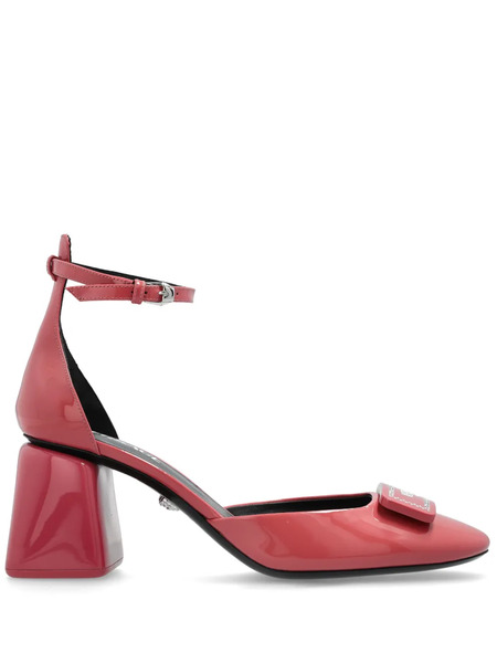  Versace 70mm Leather Pumps - Pink 