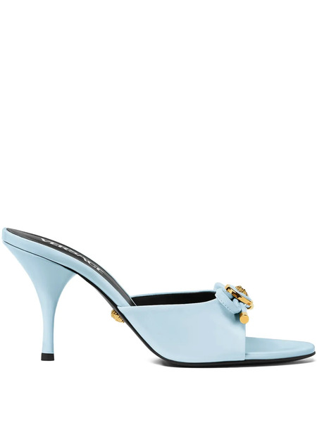  Versace 85mm Opera Bow Stiletto-heel Sandals - Blue 