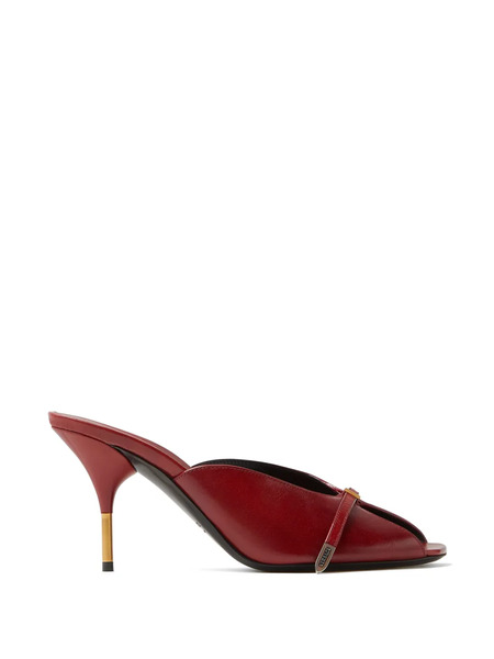  Versace Nyx Leather Mules 80 Mm - Red 