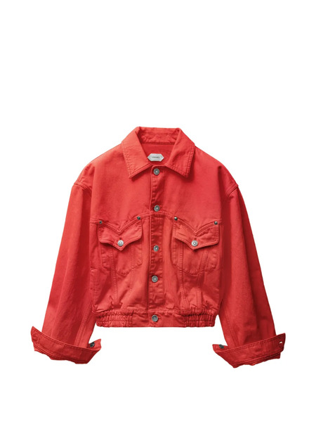  Versace Oversized Denim Blouson - Red 