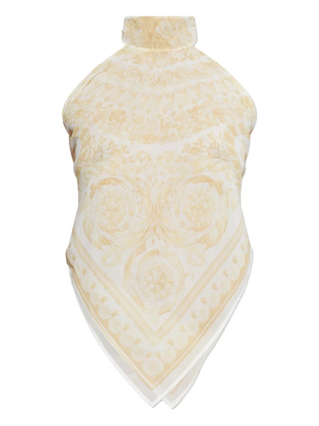  Versace Paisley-pattern Blouse - 5y570 Washed Out Gold 