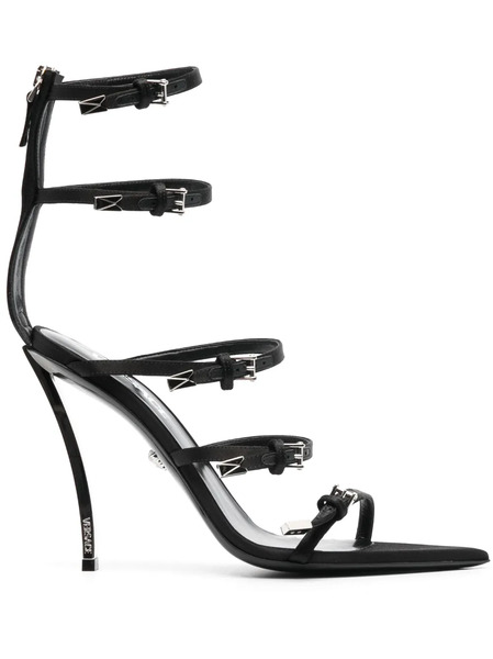  Versace Pin-point 120mm Sandals - Black 