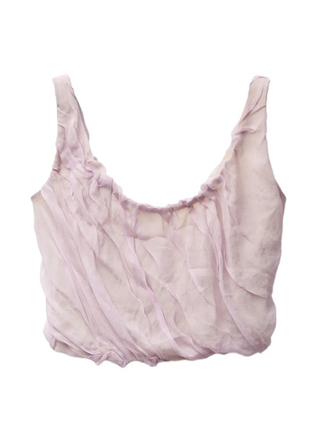  Versace Pleated Top - Purple 