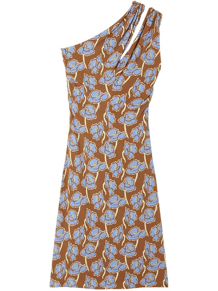  Versace Poppies Midi Dress - Brown 