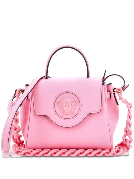  Versace Pre-owned La Medusa Top Handle Bag Leather Small Satchel - Pink 
