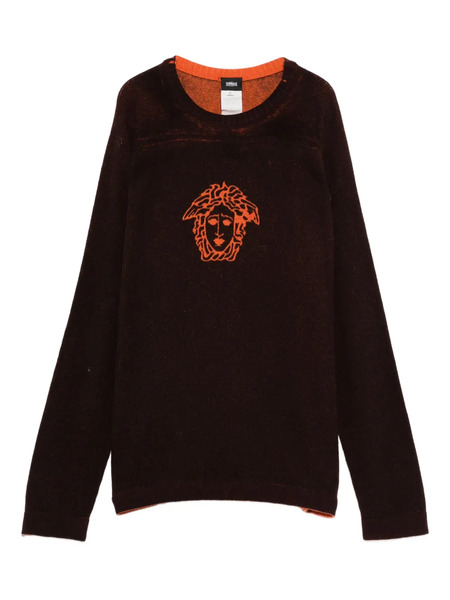  Versace Pre-owned 2000s Medusa Head-motif Sweater - Brown 