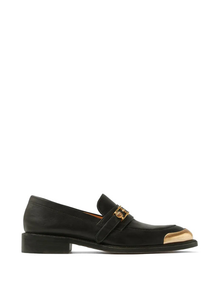  Versace Primo Leather Loafers - Black 