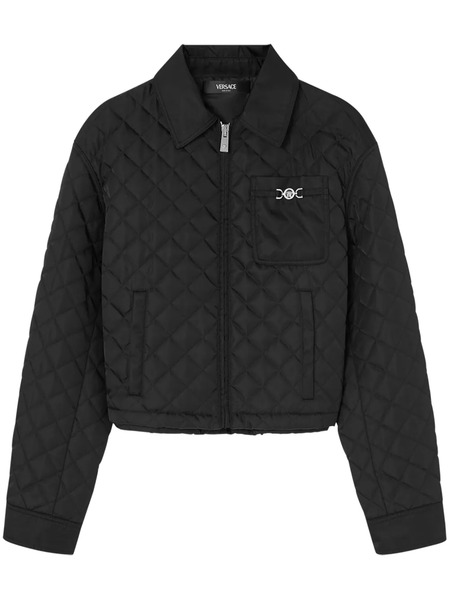  Versace Quilted Blouson Jacket - Black 