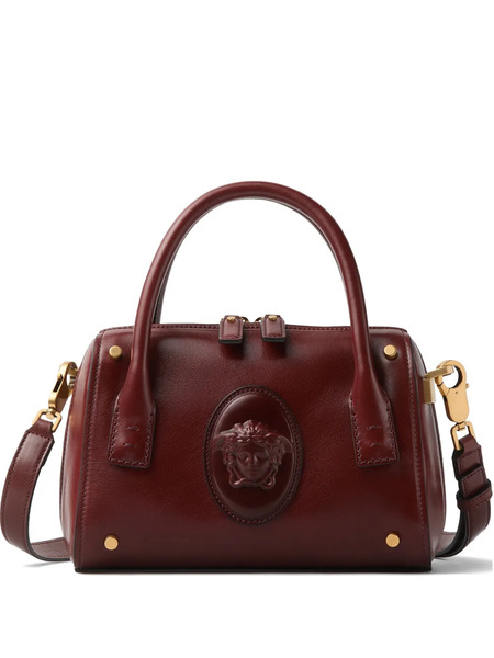  Versace Roomy Small Leather Boston Bag - Brown 