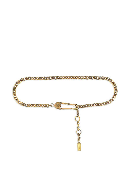  Versace Safety Pin Chain Belt - Gold 