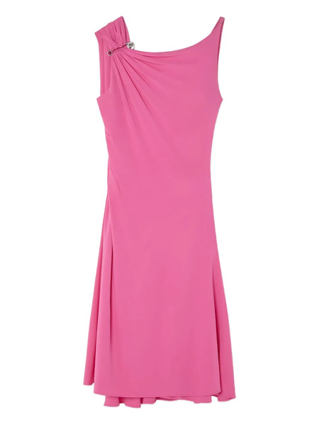  Versace Safety Pin Draped Flared Mini Dress - Pink 
