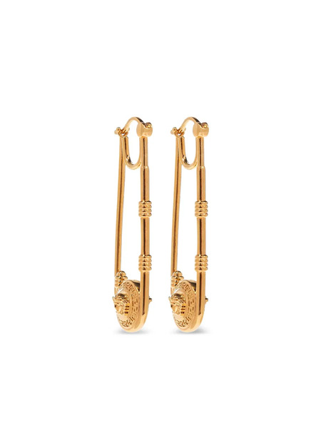  Versace Safety Pin Earrings - Gold 