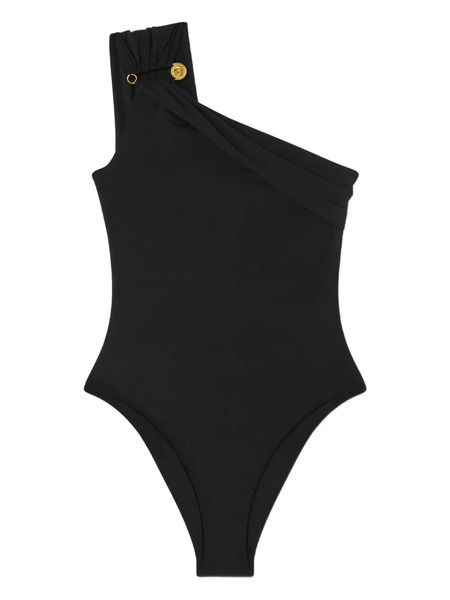  Versace Safety Pin Gathered Swimsuit - Black 