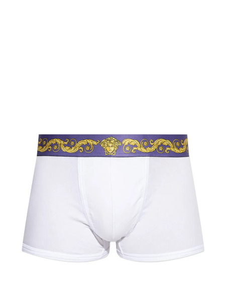  Versace Scroll-print Waistband Boxers - White 