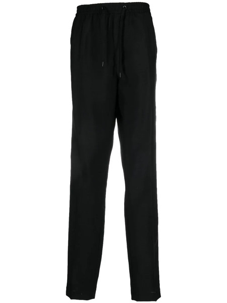  Versace Side-stripe Straight-leg Trousers - Black 