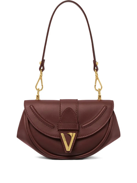  Versace Small Virtus Leather Shoulder Bag - Red 