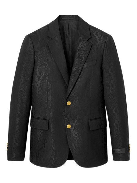  Versace Snakeskin-pattern Blazer - Black 