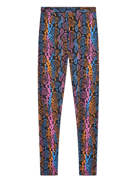  Versace Snakeskin-print Leggings - Black 