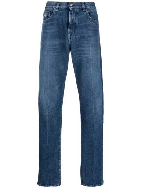  Versace Straight-leg Mid-rise Jeans - Blue 