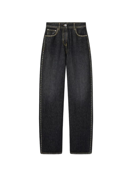  Versace Studded Denim Trousers - Black 