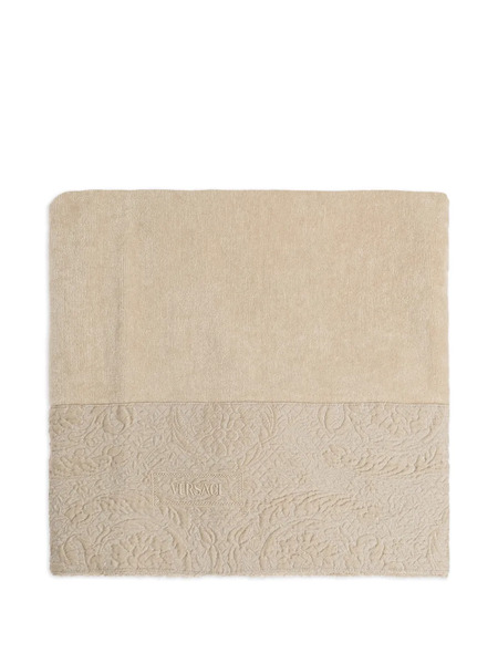  Versace Textured Logo Towel - Neutrals 