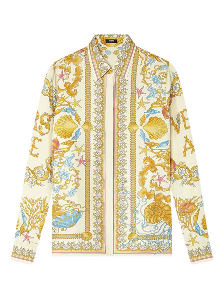 Versace Underwater Barocco Shirt - Neutrals 