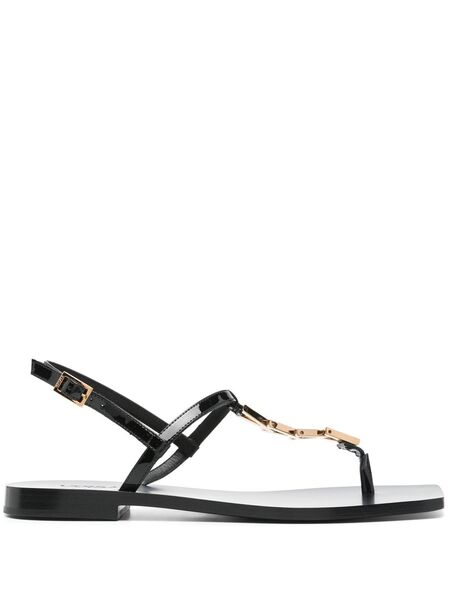 Versace V-chain Sandals - Black 