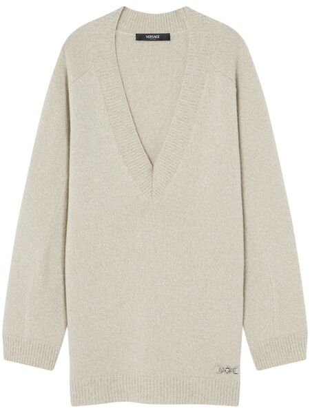  Versace V-neck Jumper - Neutrals 